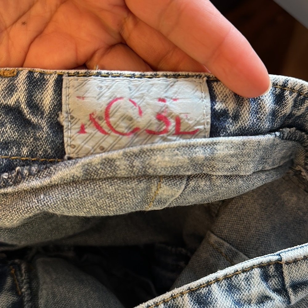 Rose Denim Vintage Retro Acid Vintage Wash High Waisted Jeans - Picture 6 of 7